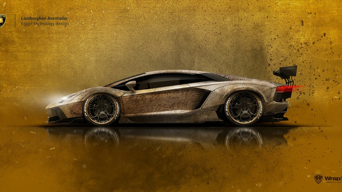 Lamborghini Aventador - Egyp Mythology design - cover