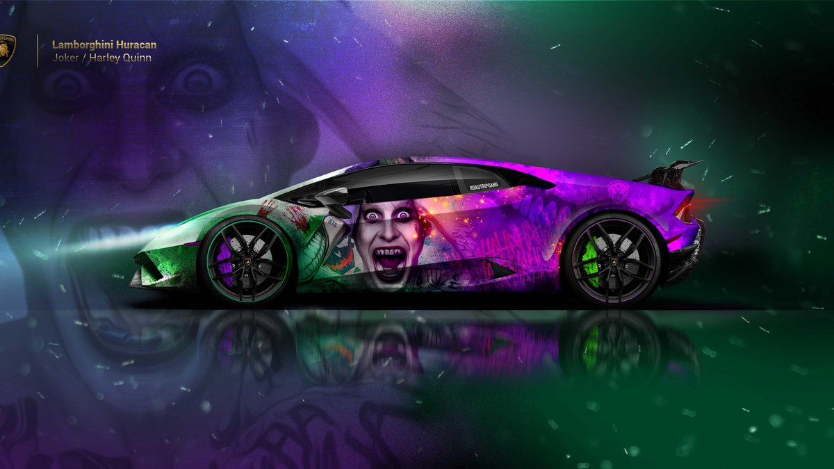 Lamborghini Huracan - Joker-Harley Quinn Design - cover