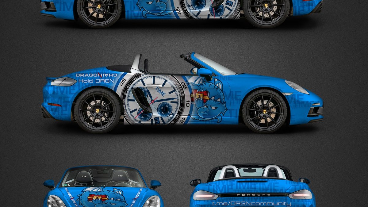 Porsche Boxster 718 - Dragon Chain Time design - cover