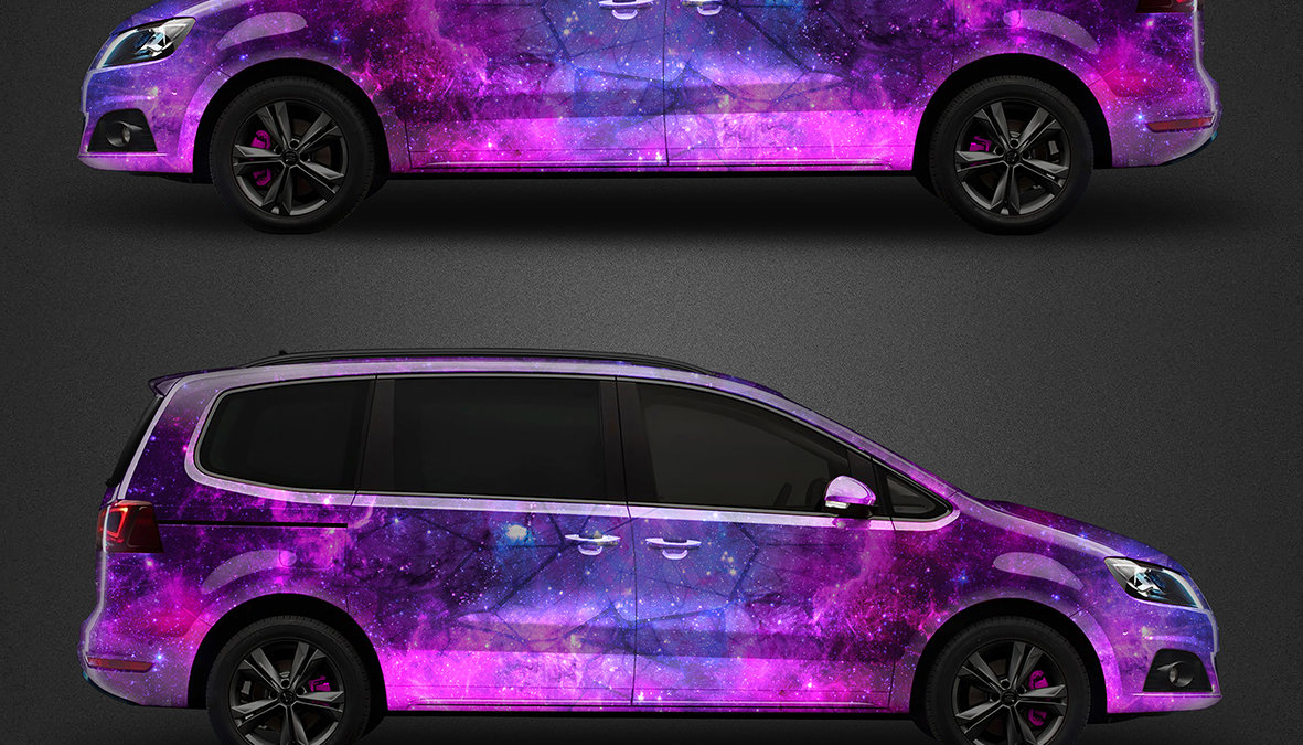 Seat Alhambra - Psychedellic Gallaxy design - cover