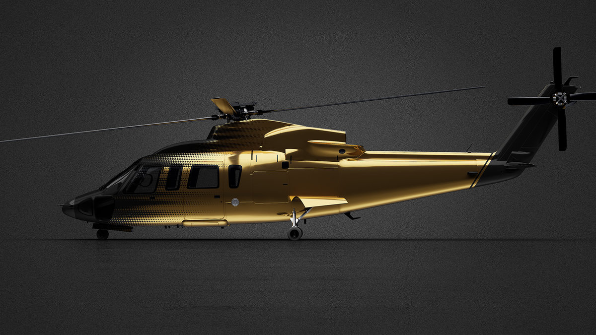 Helicopter Sikorsky - Gold Design - cover