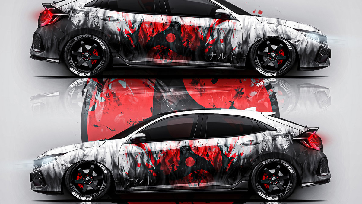 Honda Civic - Naruto Amaterasu Design - cover