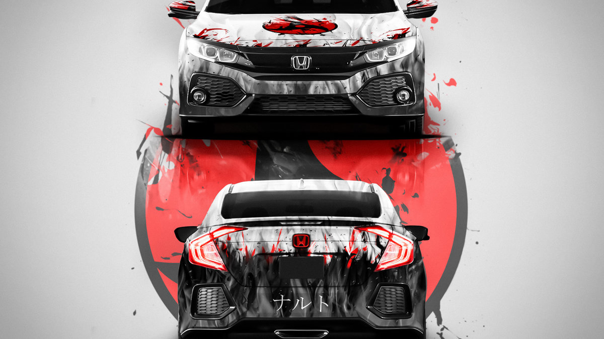 Honda Civic - Naruto Amaterasu Design - img 1