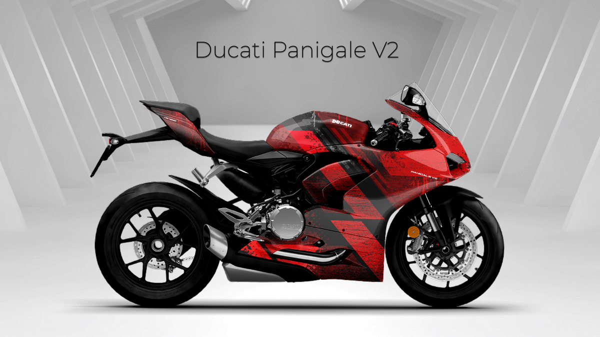 Ducati Panigale V2 - Black & Red Design - cover