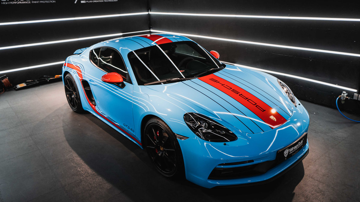 Porsche Cayman - Martini Stripes Wrap - cover