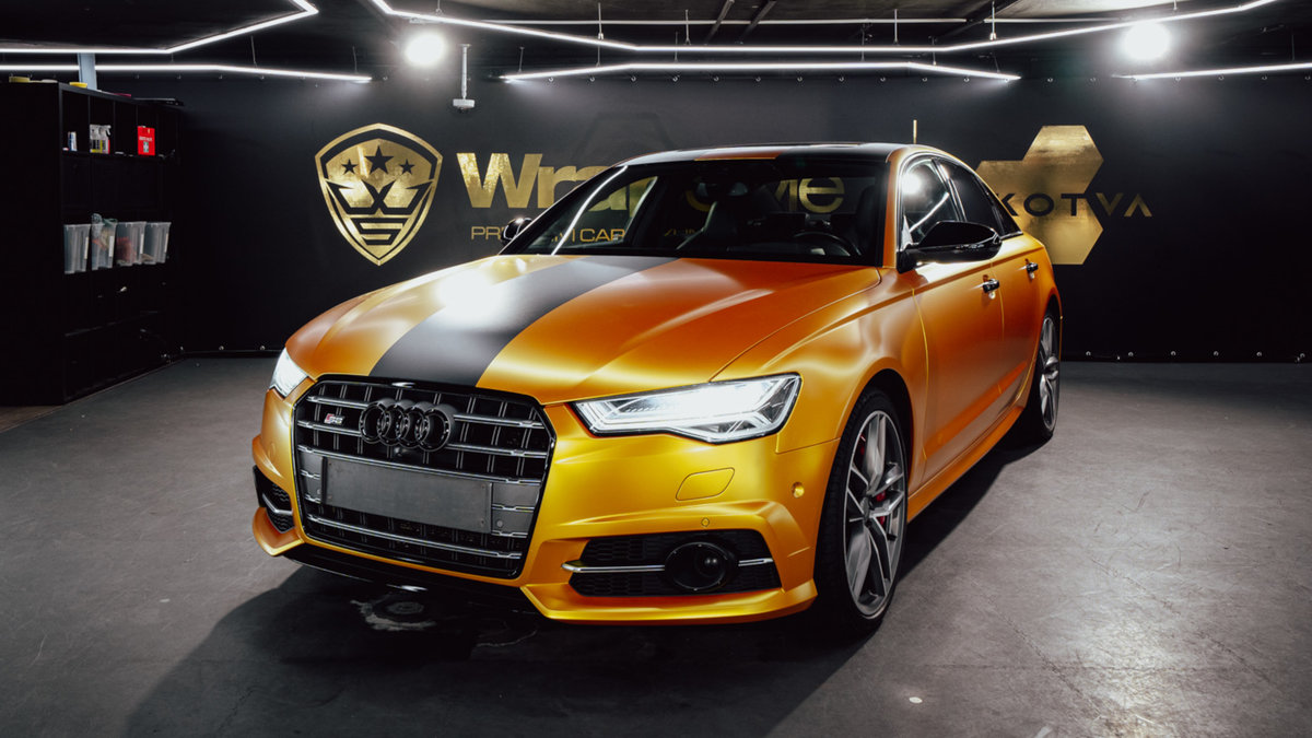 Audi S6 - Gold  & Black Wrap - cover