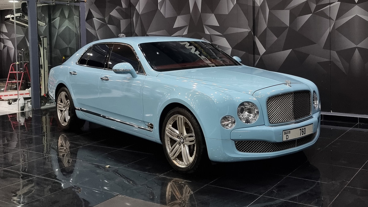 Bentley Mulsanne - Sky Blue Wrap - cover
