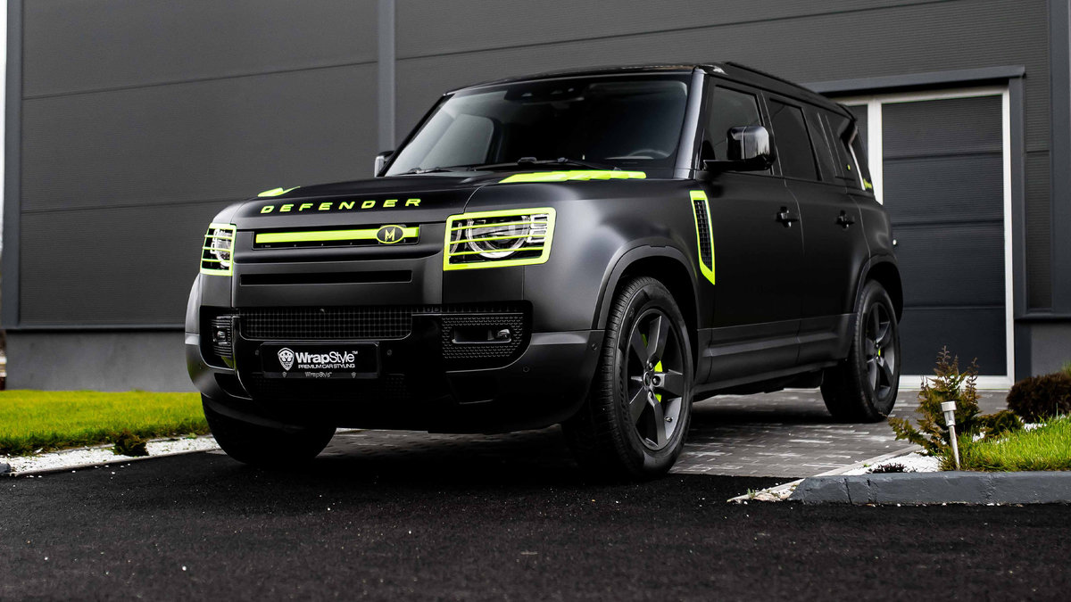 Land Rover Defender - Lime Green Wrap - cover
