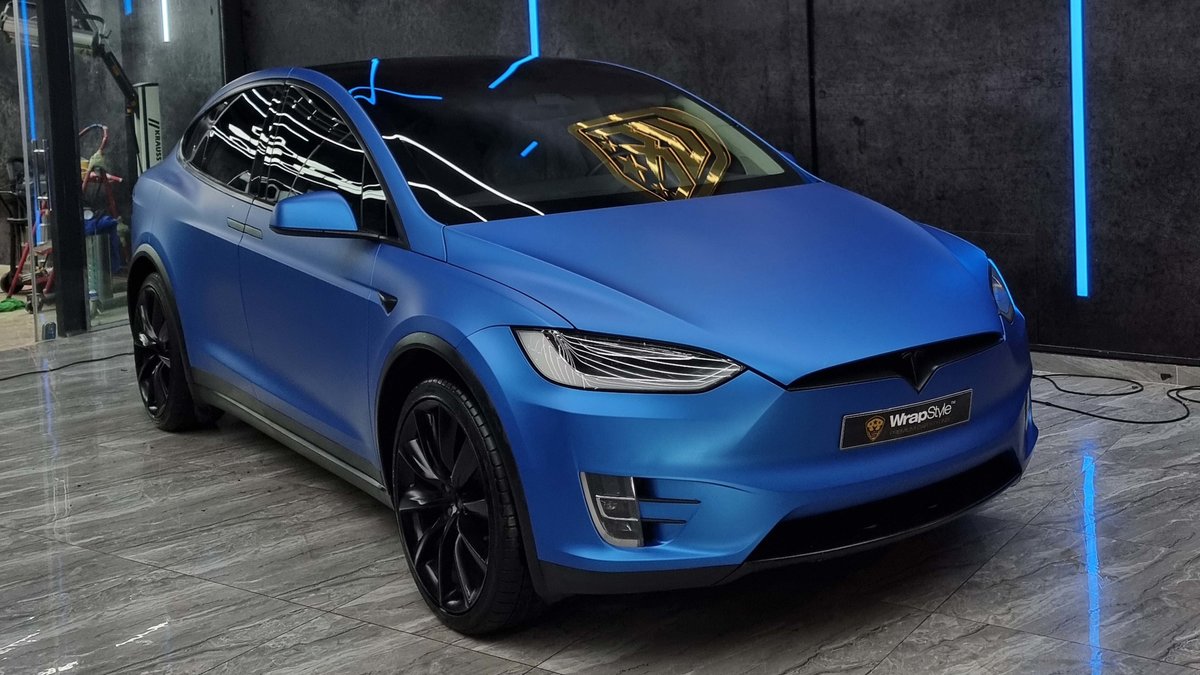 Tesla Model X - Blue Wrap - cover