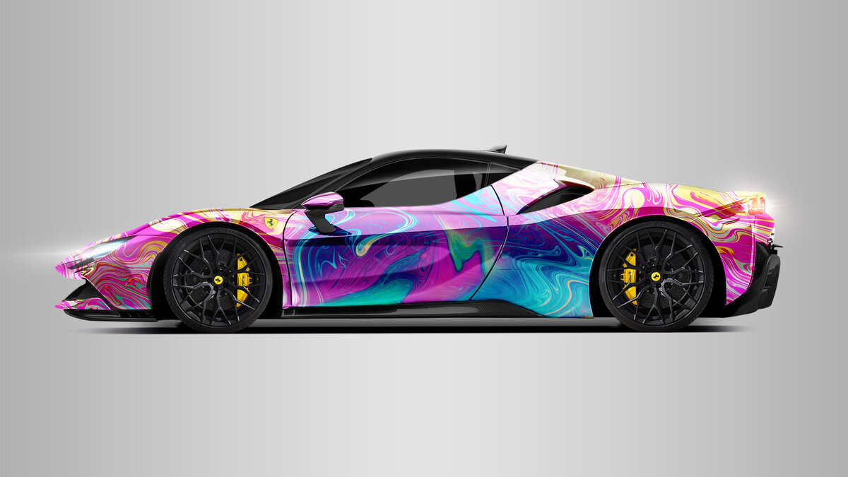 Ferrari SF90 Stradale - Abstract Colorful Design - img 1