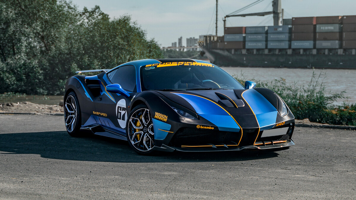 Ferrari 488 - Racing Blue Wrap - img 1