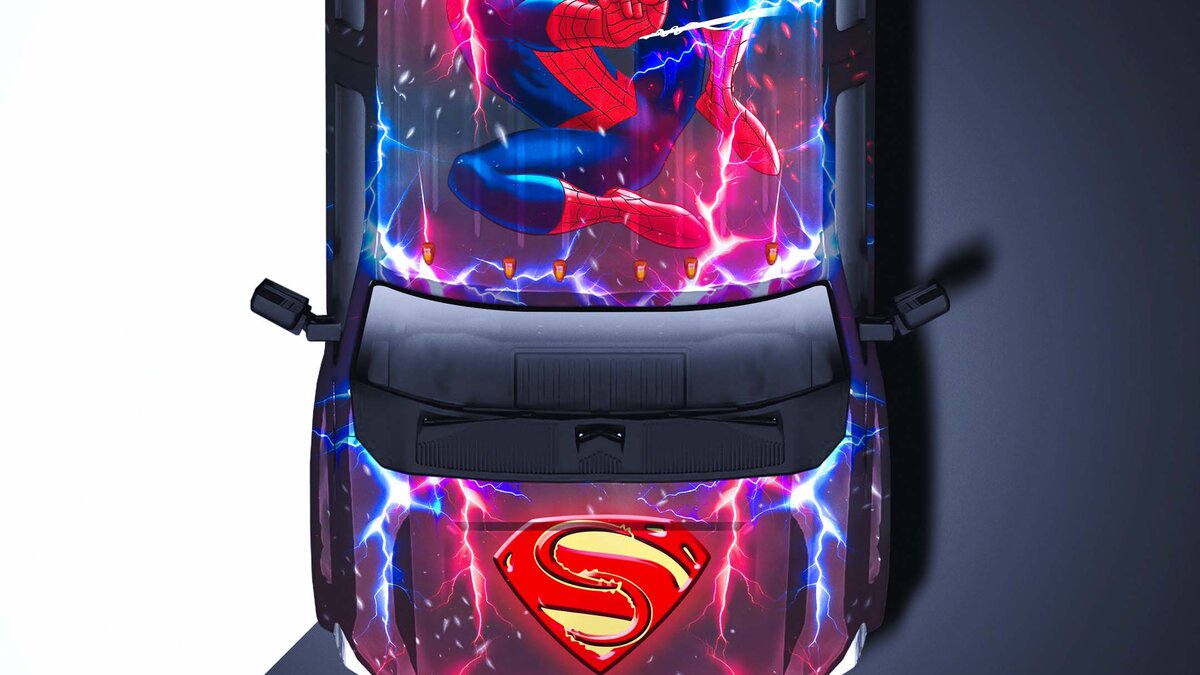 Ford F550 - Spiderman & Superman Design - img 5