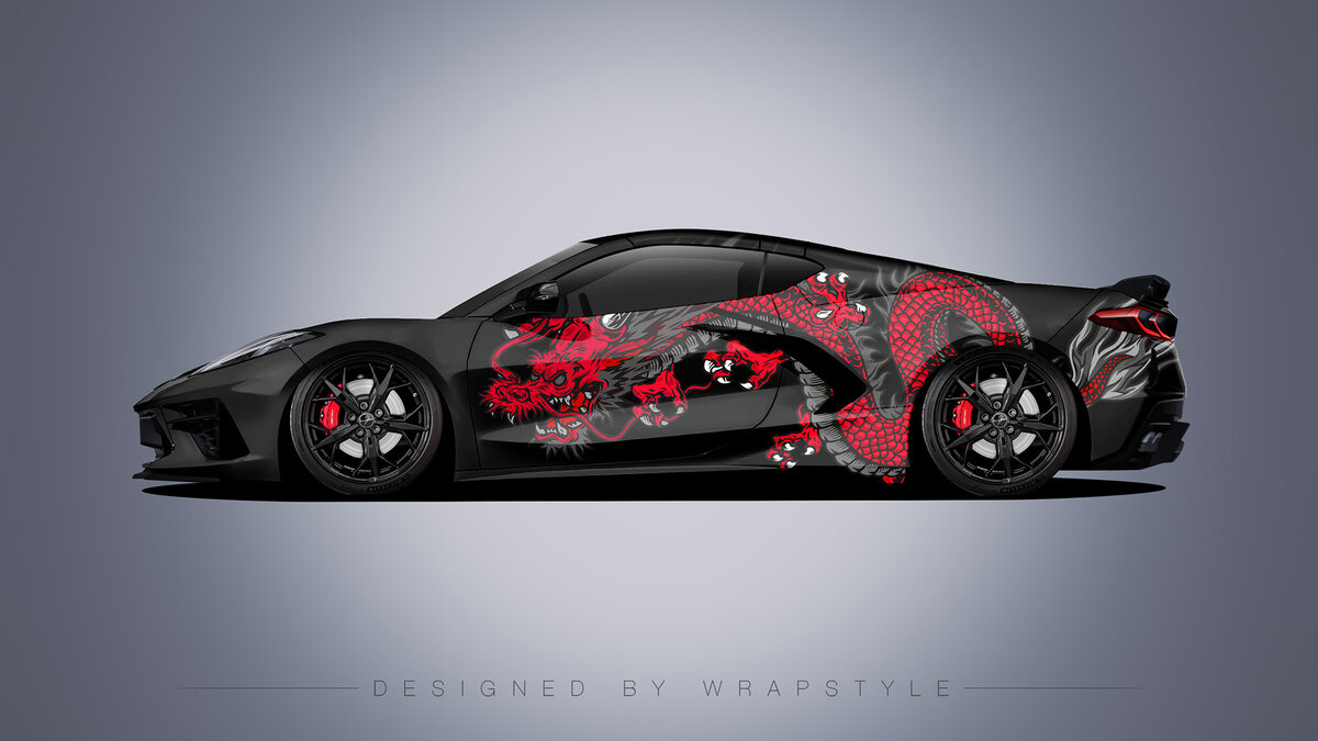 Chevrolet Corvette 2023 - Dragon & Samurai Design - cover