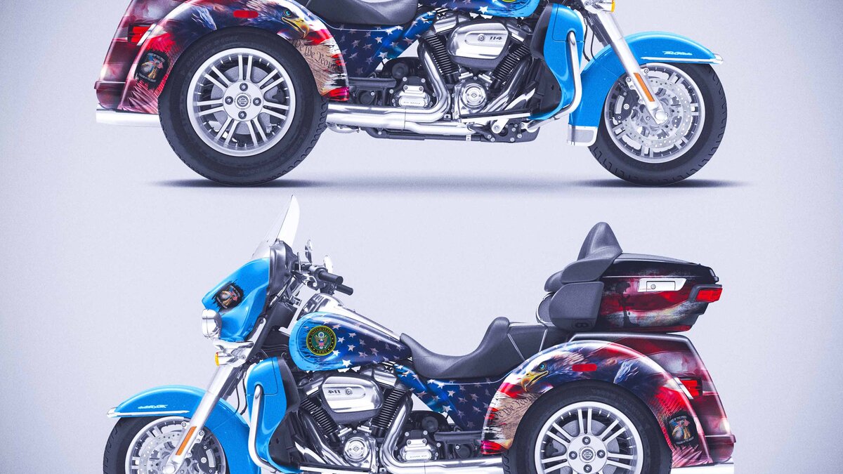 Harley-Davidson Tri Glide - Patriotic Design - img 3