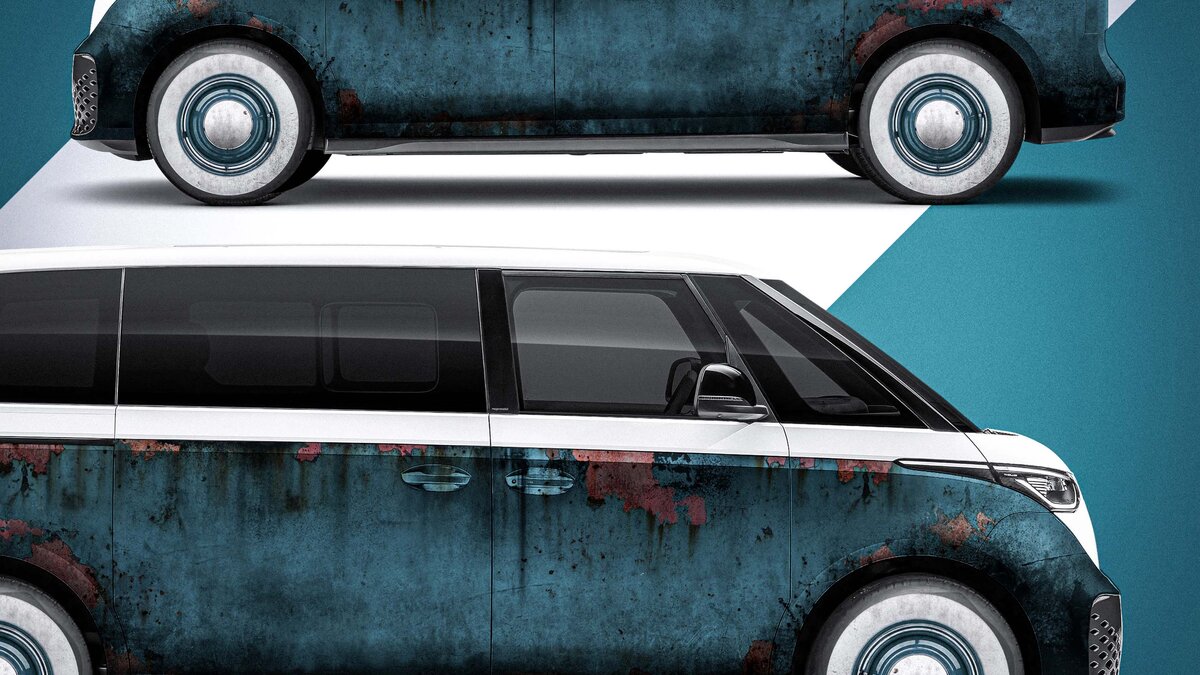 Volkswagen ID Buzz - Blue Rusty Design - img 2