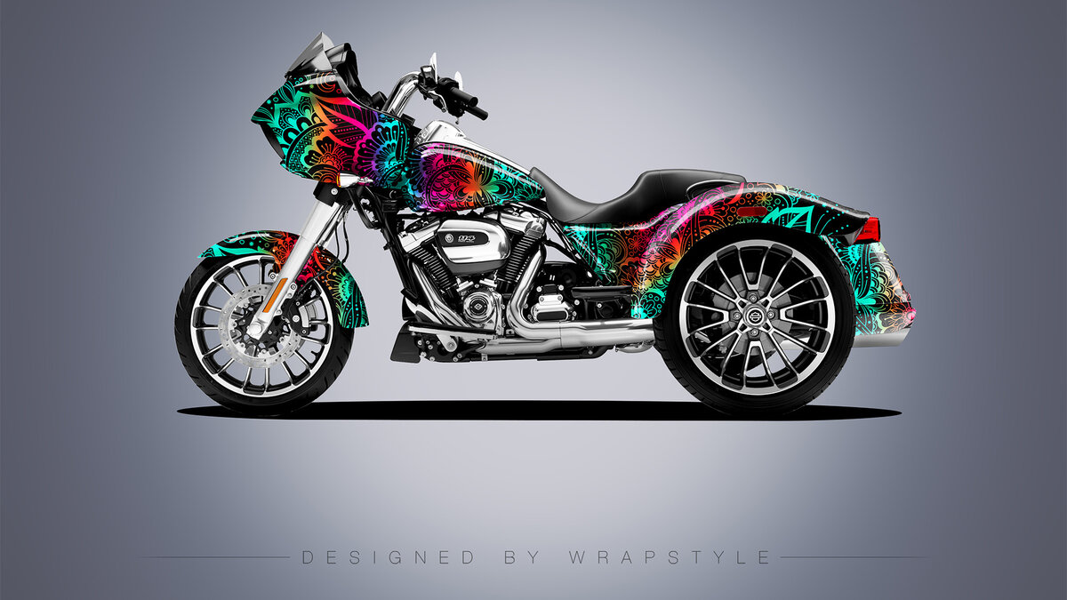 Harley Davidson Road Glide - Mandala Design - cover