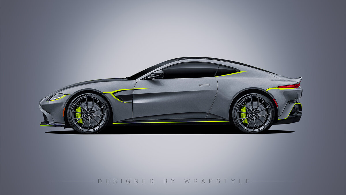 Aston Martin Vantage V12 - Green Stripes Design - cover
