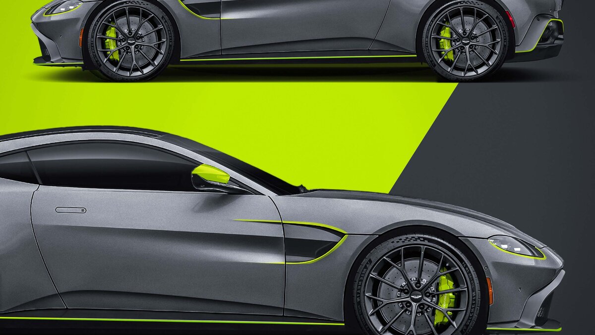 Aston Martin Vantage V12 - Green Stripes Design - img 1