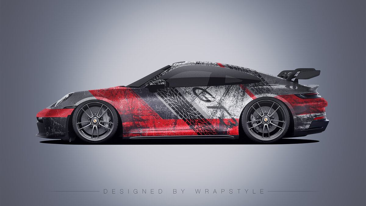 Porsche 992 Coupe - Grunge Design - cover