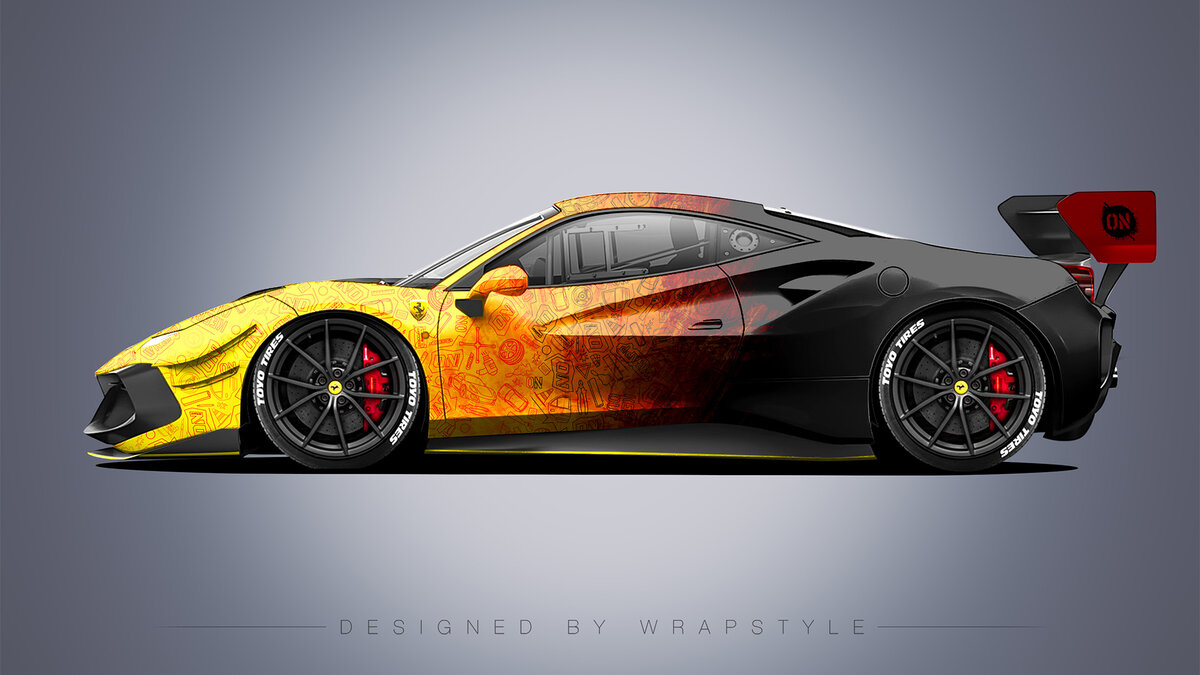 Ferrari 488 Challenge Evo - Amber Fade Design - cover