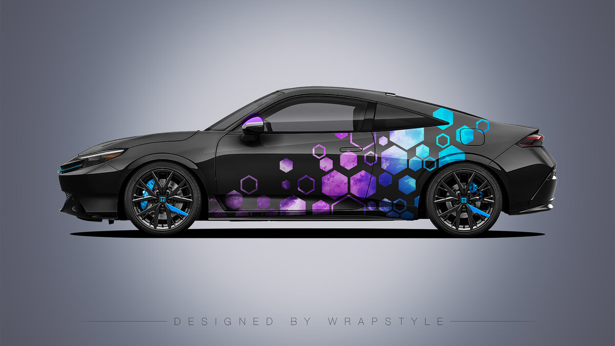 Honda Prelude - Gradient Hexagon Design - cover