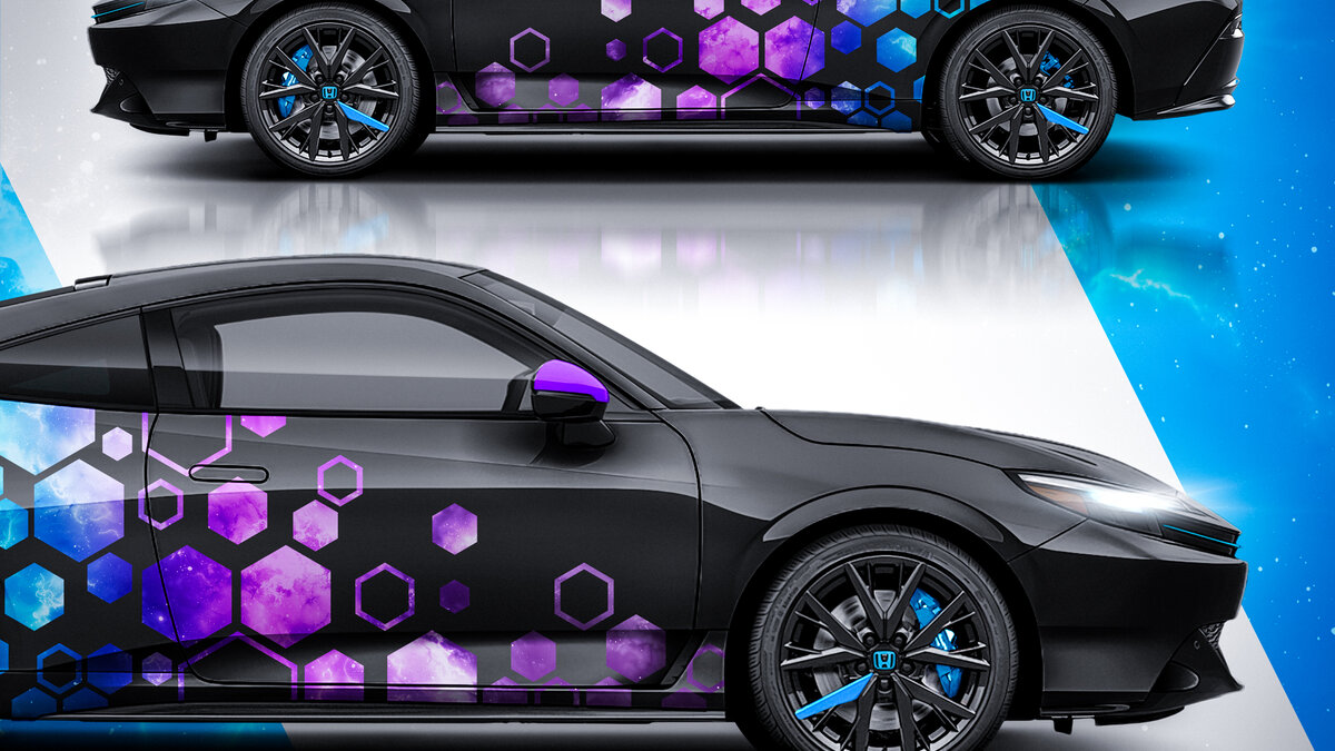 Honda Prelude - Gradient Hexagon Design - img 1
