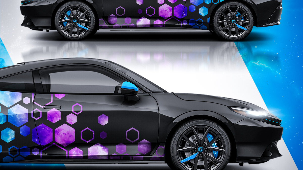 Honda Prelude - Gradient Hexagon Design - img 2