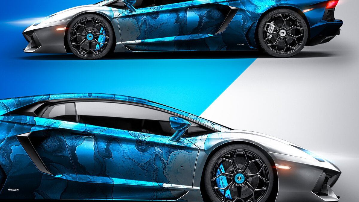 Lamborghini Aventador - Orange Marble Design - img 4