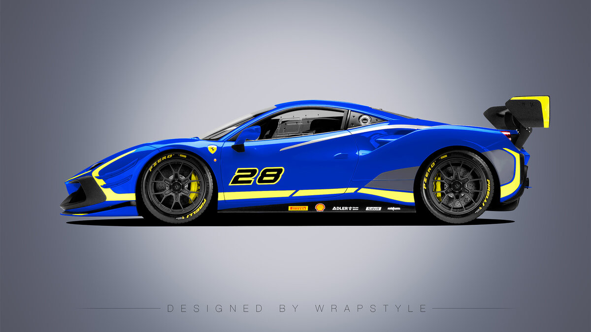 Ferrari 488 Challenger - Stripes Design - cover