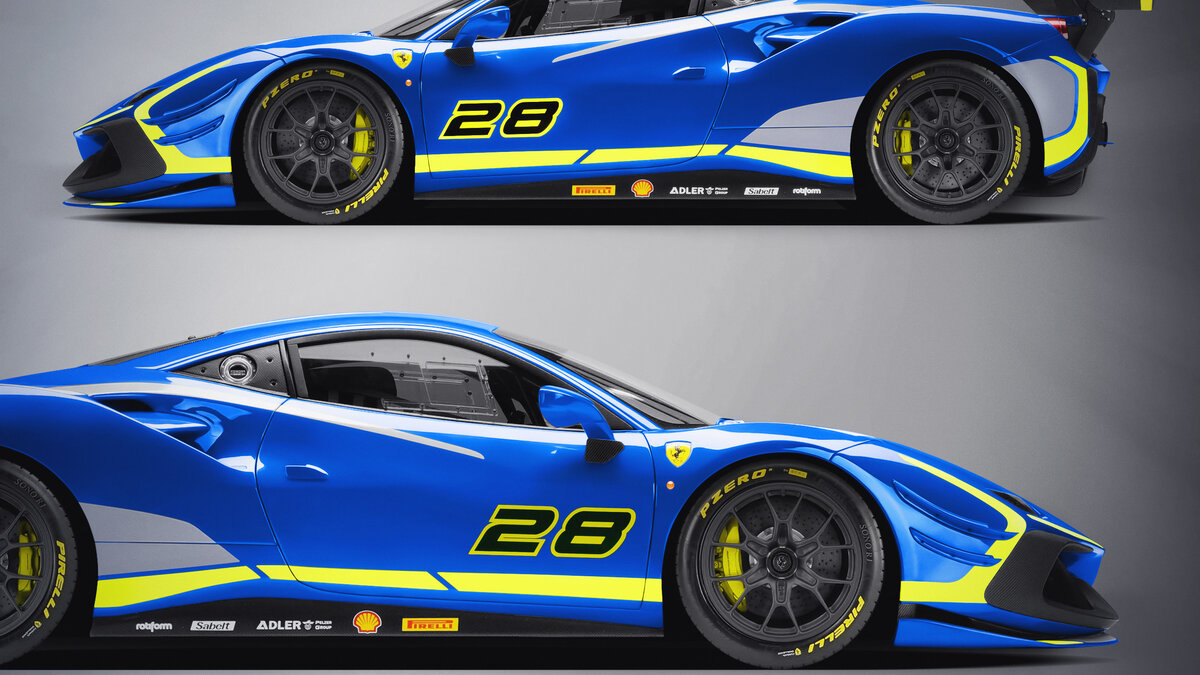 Ferrari 488 Challenger - Stripes Design - img 1