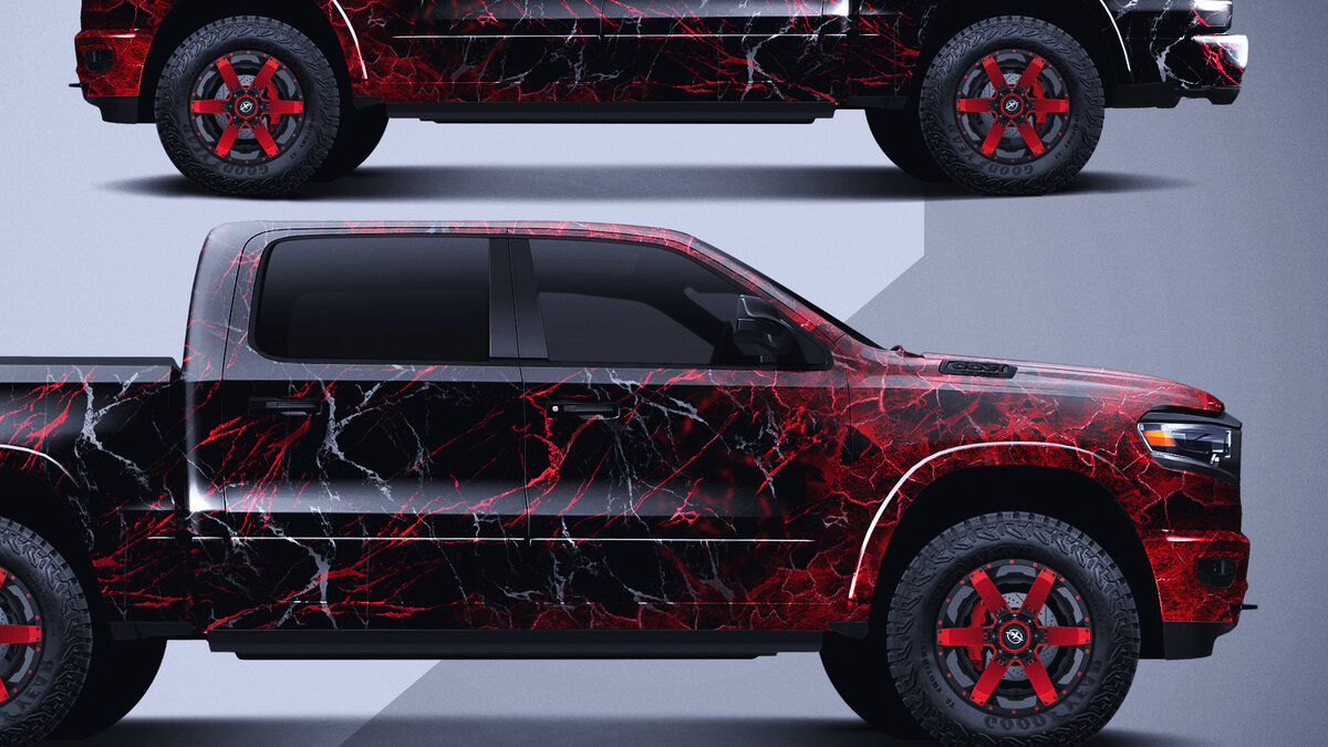 Dodge RAM 1500 - Red Marble Design - img 1
