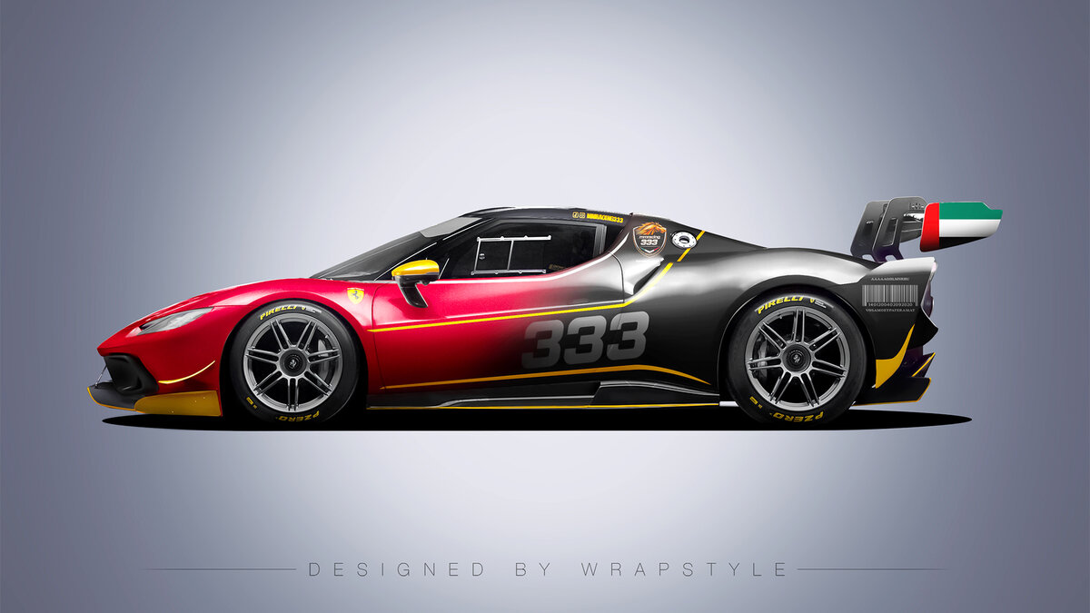Ferrari 296 Challenge - Racing Gradient Design - cover