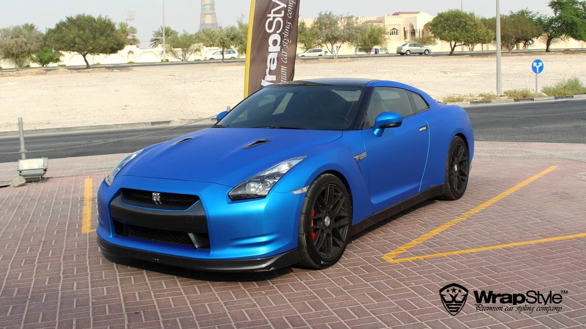 Nissan GTR - Blue Aluminium Matt wrap - img 2