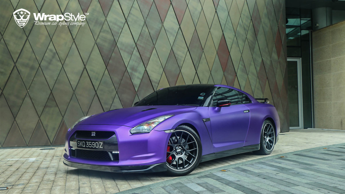 Nissan GTR - Purple Matt Chrome wrap - img 3