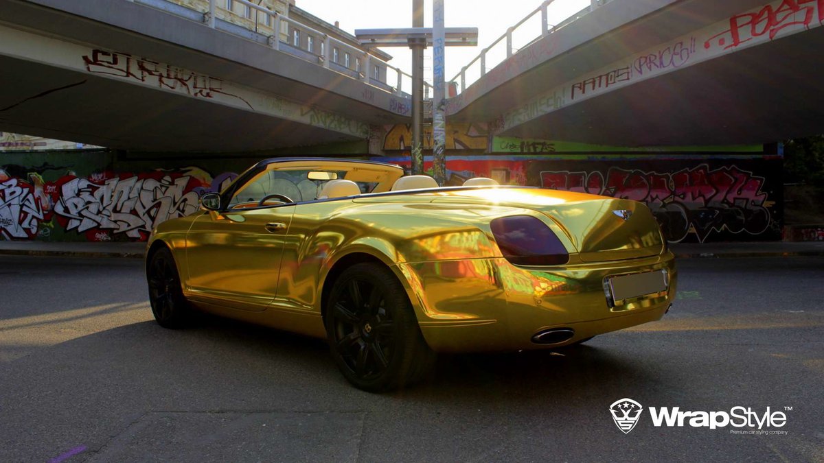 Bentley Continental Convertible - Gold Chrome wrap - img 3