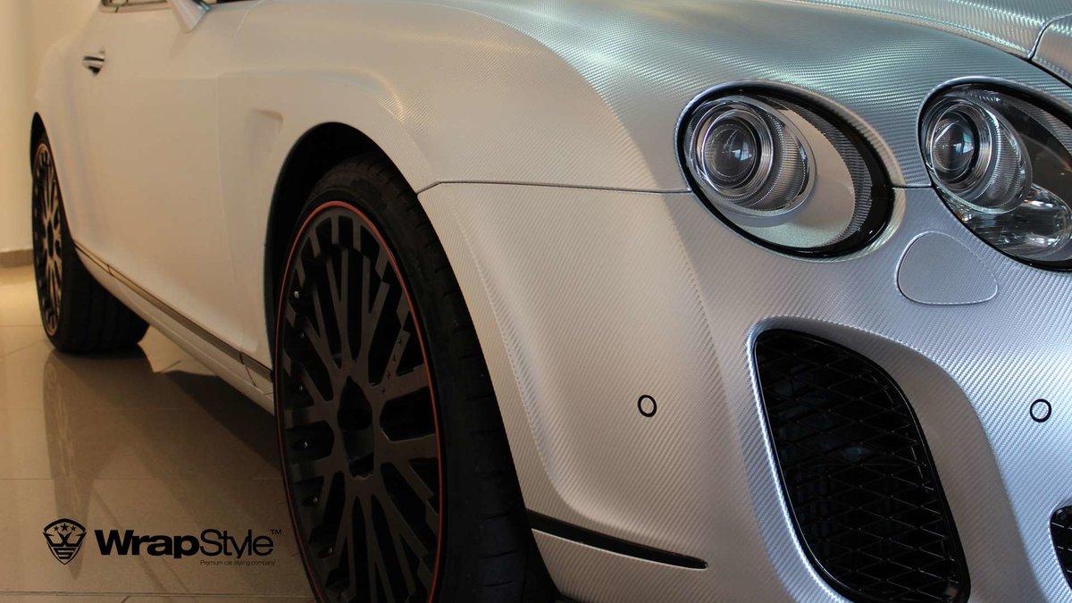 Bentley Continental - Silver Carbon wrap - img 4