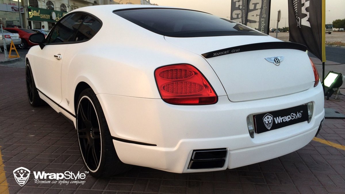Bentley Continental - White Carbon wrap - img 4