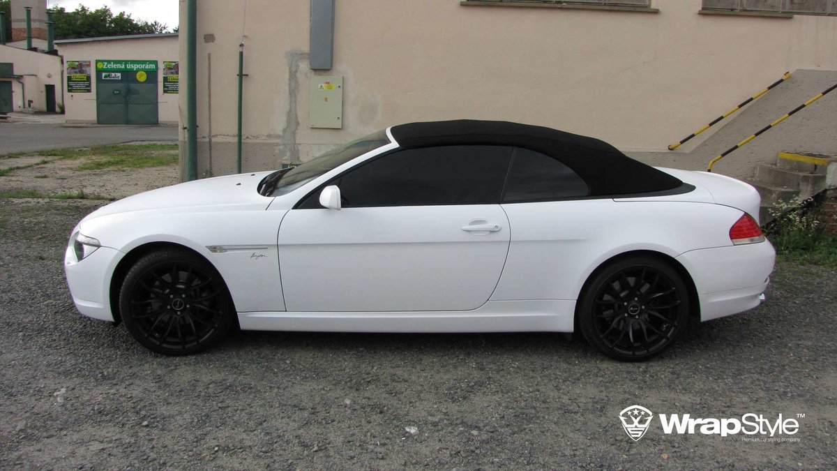 BMW 6 Cabrio - White Matt wrap - img 2