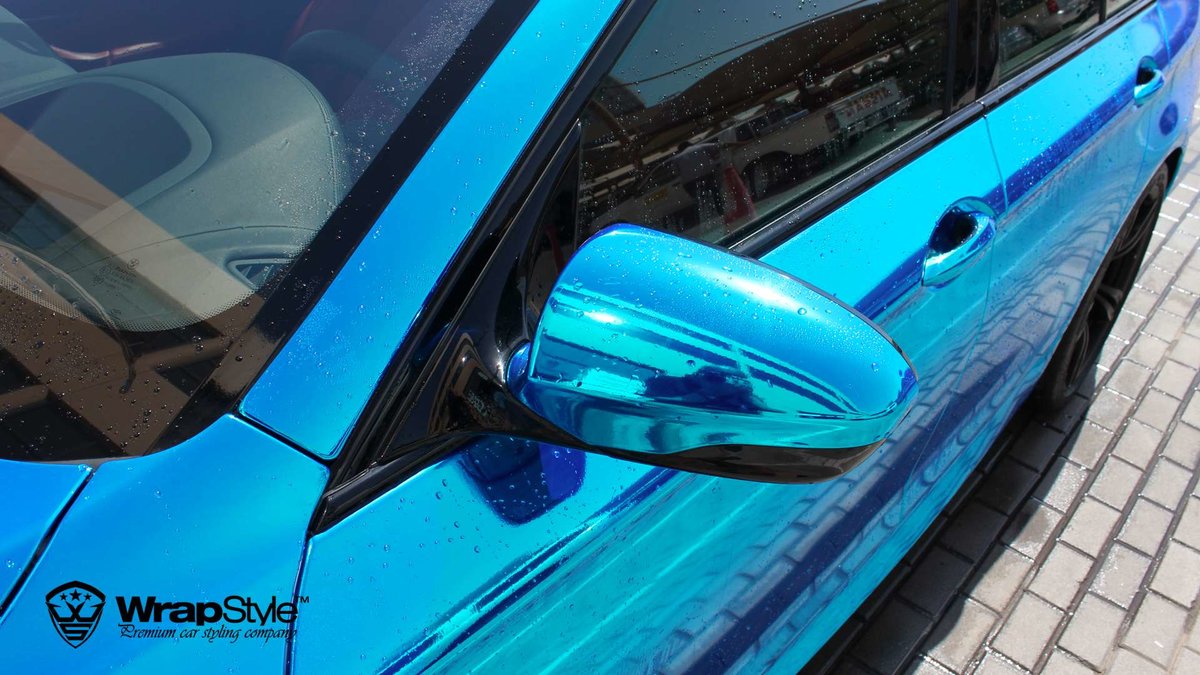 BMW M5 - Blue Chrome wrap - img 2