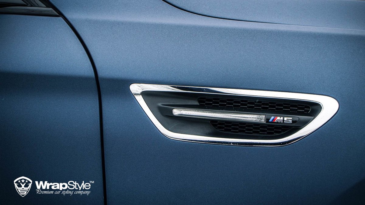 BMW M5 - Mariana Blue Matt wrap - img 5