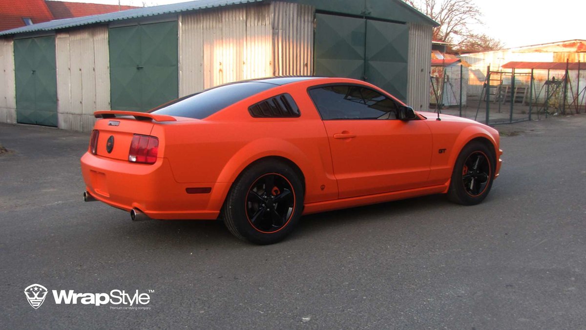 Ford Mustang - Orange Matt wrap - img 3