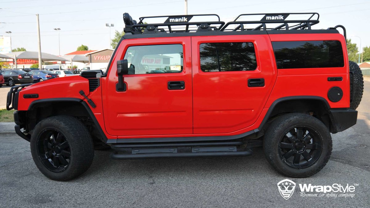 Hummer H2 - Red Gloss wrap - img 2