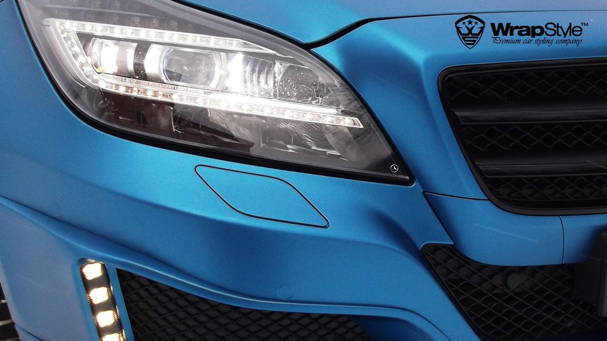 Mercedes Brabus - Electric Blue Satin wrap - img 4