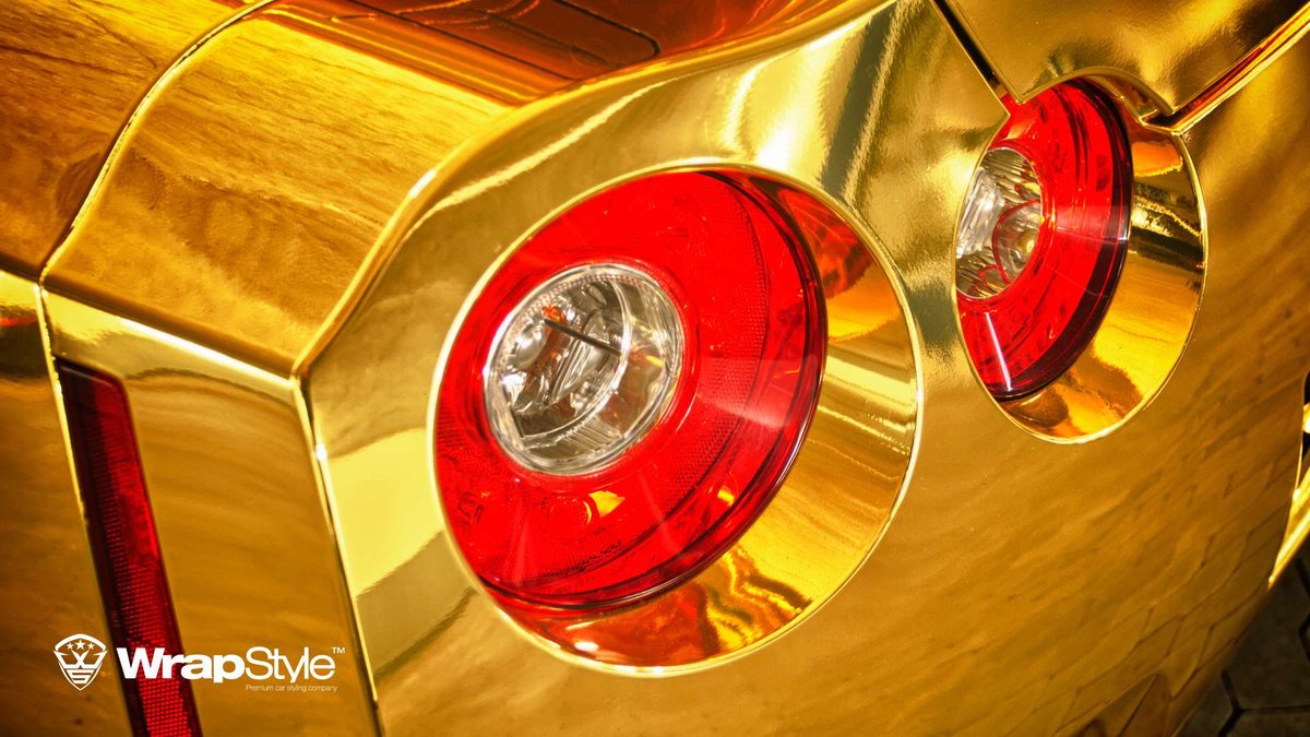 Nissan GTR - Gold Chrome wrap - img 5