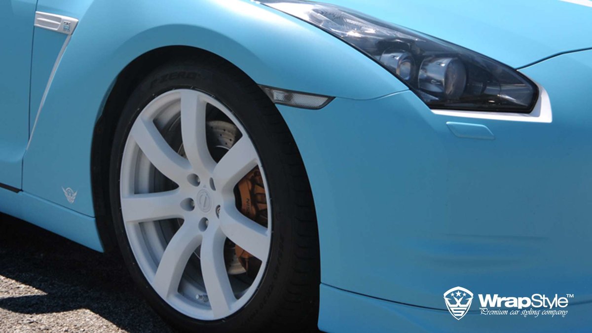 Nissan GTR - Sky Blue Matt wrap - img 2