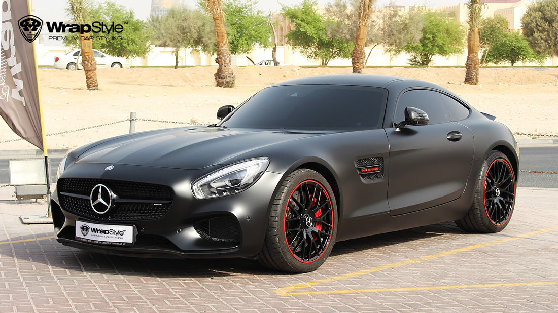 Mercedes SLS - Black Satin wrap - img 1