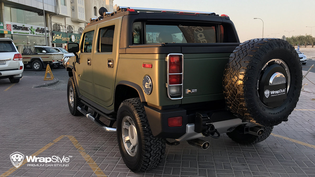 Hummer H2 - Military Green Matt wrap - img 1