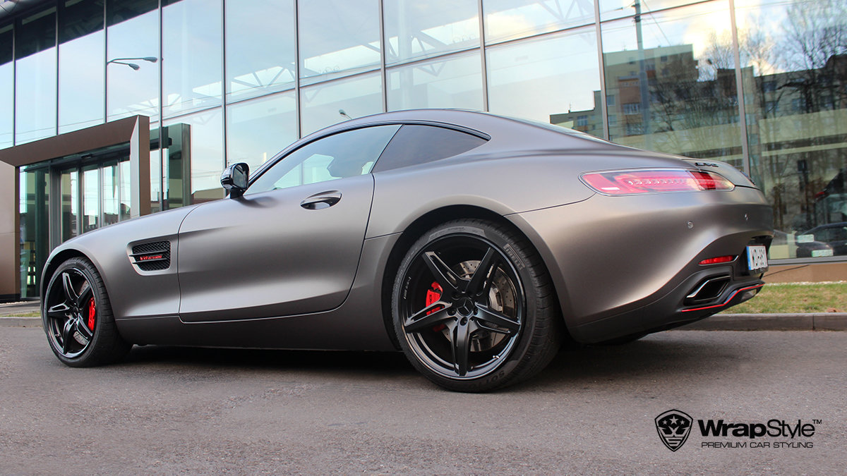 Mercedes Benz GT AMG - Silky Charcoal Grey wrap - img 2
