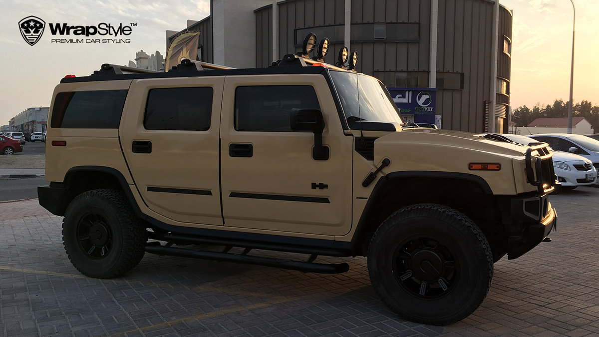 Hummer H2 - Limestone Beige Gloss wrap - img 1