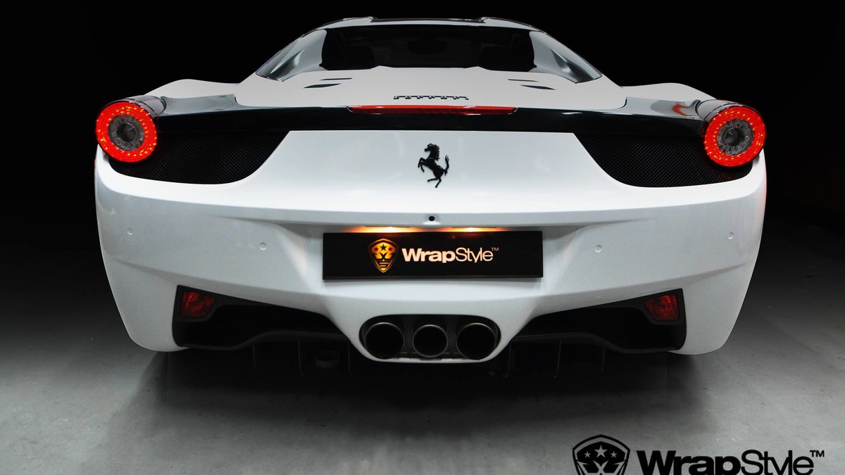 Ferrari 458 Italia - White Gloss wrap - img 2